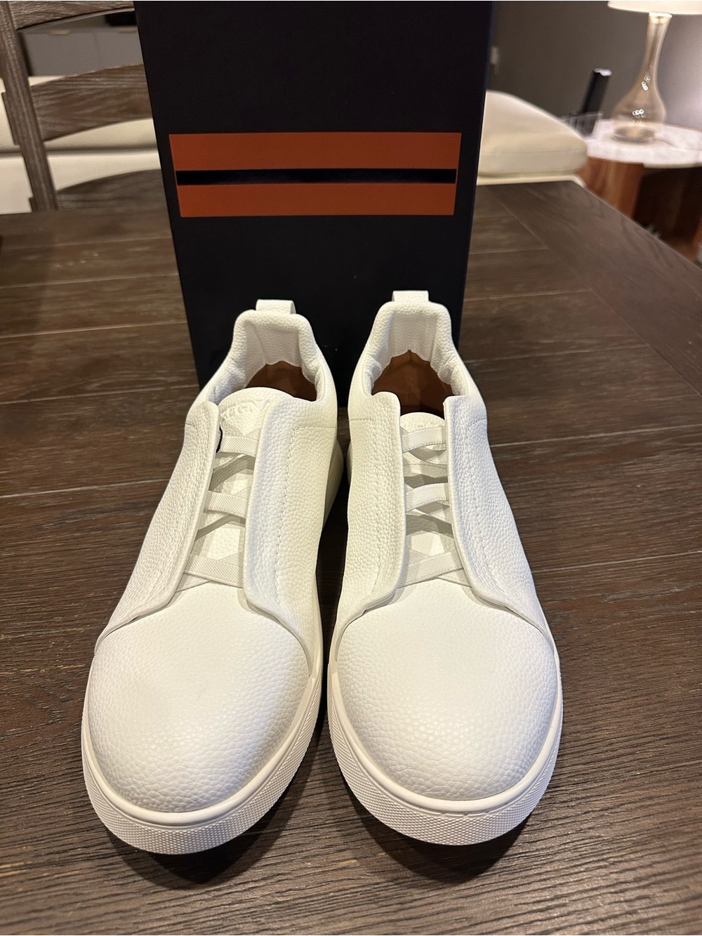 Minimalist White Men's Slip-On Sneakers